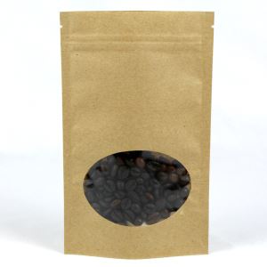 Stand Up Kraft papír táskák Ablak