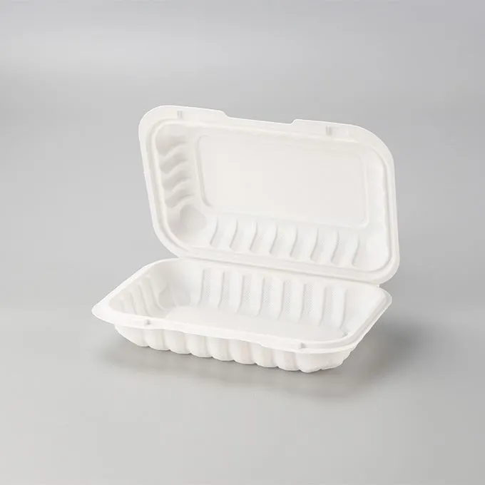 6x9inch Fehér Pp mikrohullámú sütőben kapható élelmiszer-tartályok Takeout Food To Go Lunch Box Műanyag újrafelhasználható kagyló élelmiszer-tartályH