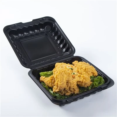 9x9"-es fekete kagylóhéjú Bento doboz