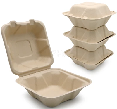 Eldobható Bagasse To Go konténerek