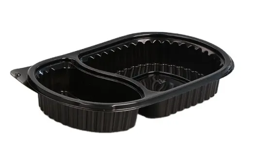 PP ovális 2 rekeszes ételtartó